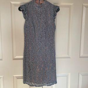Tahari lace dress, size 2, fall wedding guest dress, mini dress